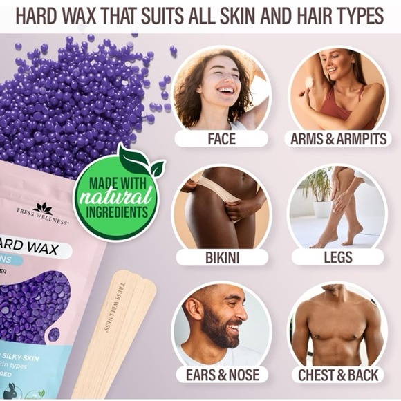 Tress Wellness Waxing Kit for Brazilian Wax - Easy to Use - For Sensitive Skin - - Picture 2 of 7